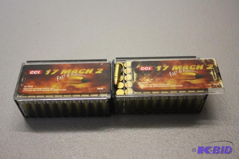 lot 325 image: CCI 17 Mach 2 ammo app. 100 ct....