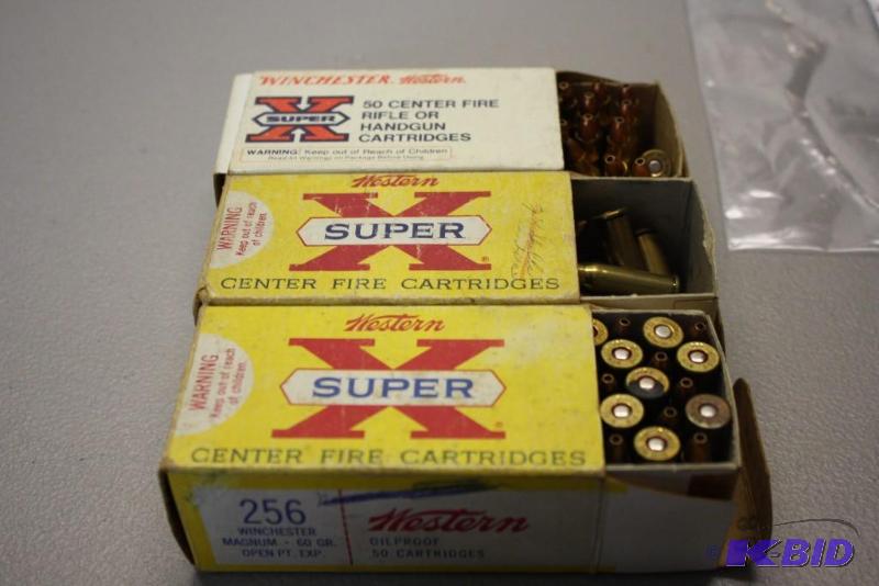 lot 334 image: Winchester 256 Winchester Magnum ammo app. 1...