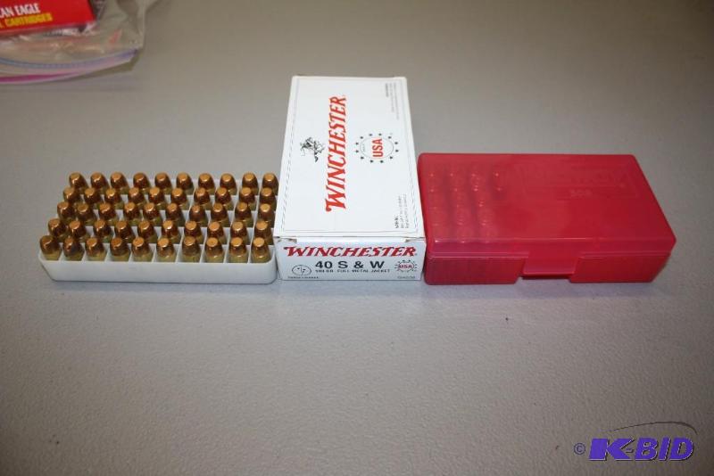 lot 342 image: Lot of (2) items Winchester 40 S&ampW FMJ, ...
