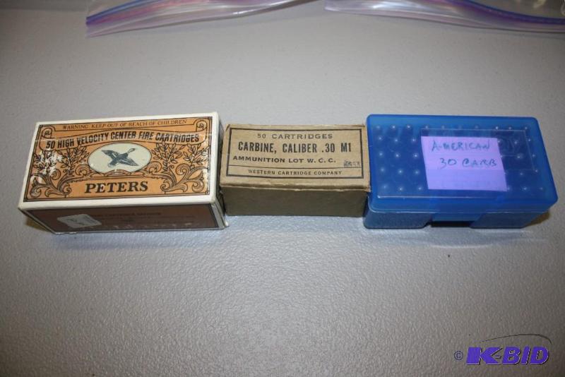lot 344 image: Miscellaneous 30 Carbine ammo app. 110 ct....