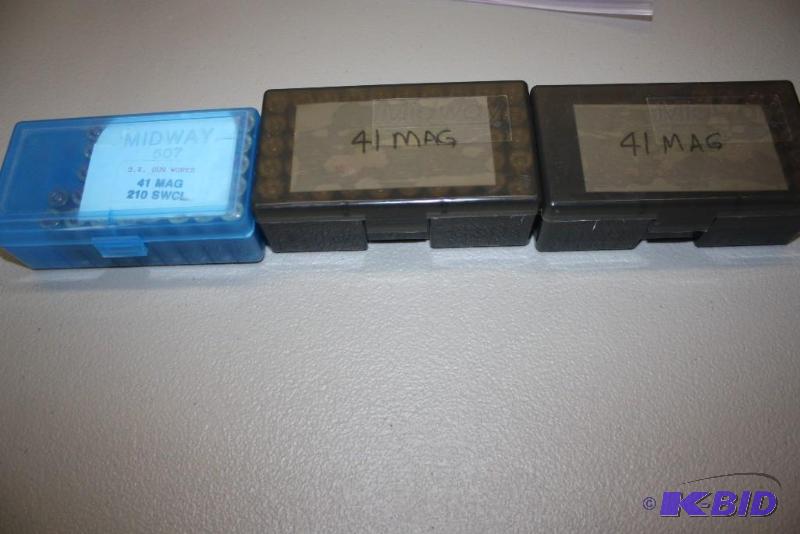 lot 345 image: Miscellaneous 41 Mag ammo app. 135 ct. Inclu...