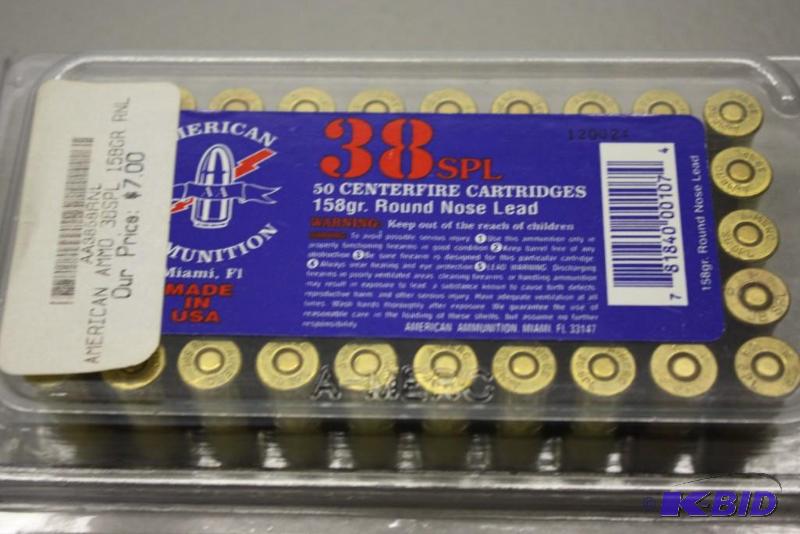 lot 366 image: American 38 Special ammo app. 50 ct....