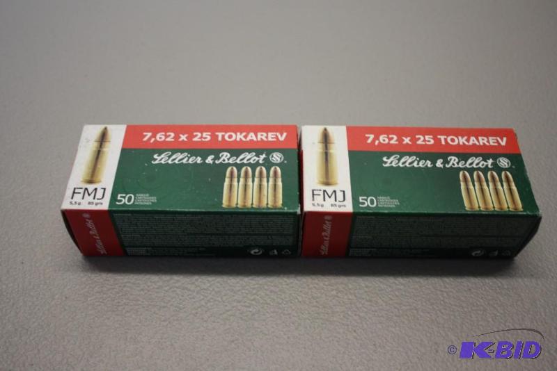 lot 372 image: Miscellaneous 7.62 x 25 Tokarev FMJ app. 100...