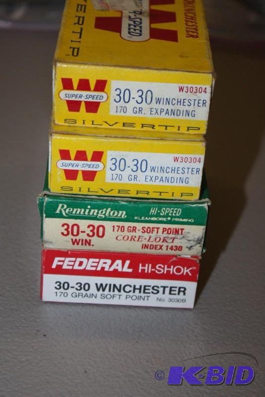 lot 405 image: Box lot of (4) items Miscellaneous 30-30 Win...