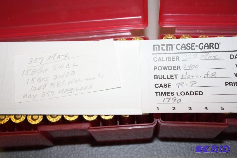 lot 414 image: Miscellaneous 357 Max ammo app. 100 ct....