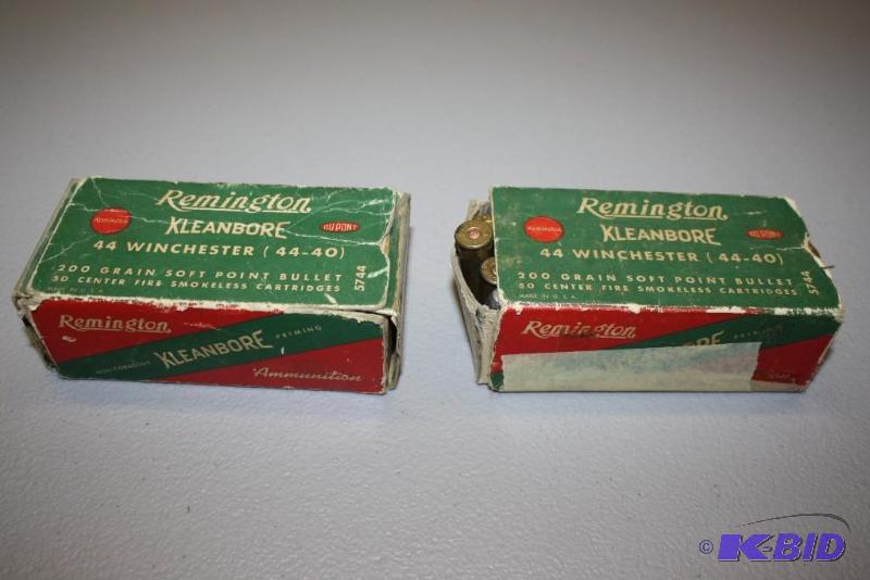 lot 417 image: Remington KleanBore 44-40 Win ammo app. 100 ...