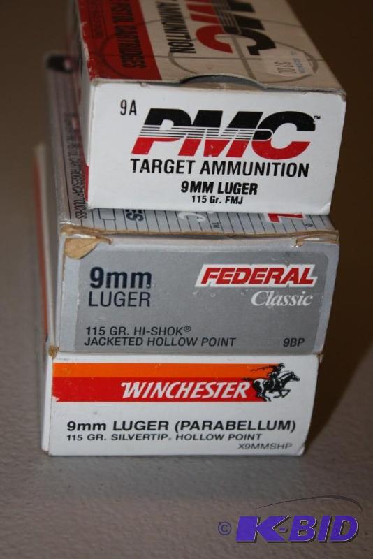 lot 439 image: Miscellaneous 9mm Luger app. 110 ct....
