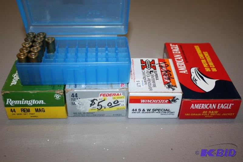 lot 444 image: Remington 44 Rem Mag ammo app. 70 ct....