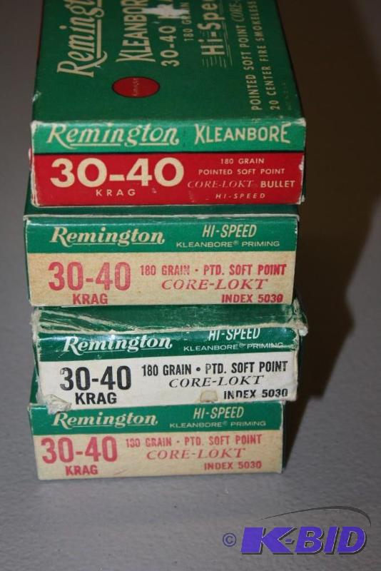 lot 447 image: Remington 30-40 Krag ammo app. 80 ct....