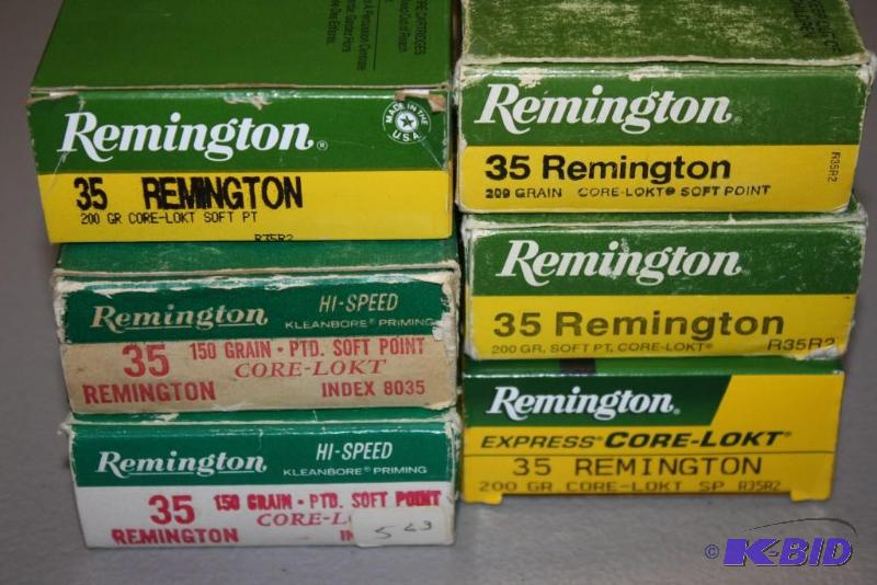 lot 448 image: Remington 35 Rem ammo app. 60 ct....