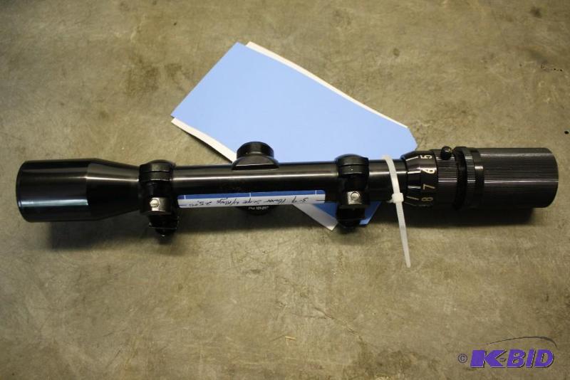 lot 47 image: Armsproof 3-9 x 32 power scope with rings wa...