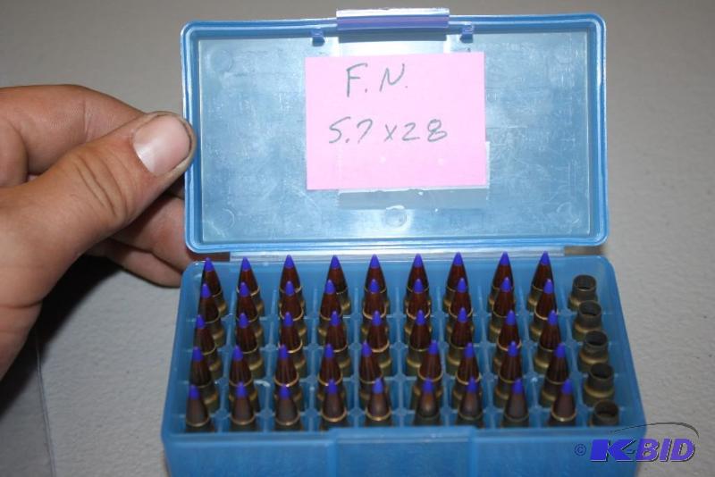 lot 497 image: Miscellaneous FN 5.7x28 ammo app. 45 ct....