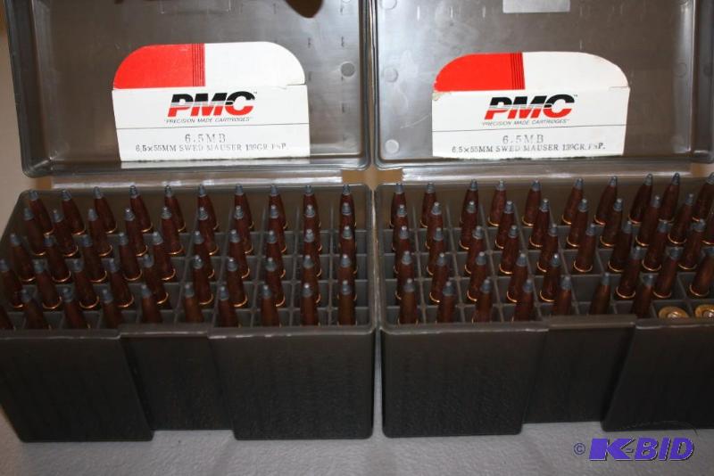 lot 501 image: Miscellaneous 6.5 x55mm ammo app. 95 ct....
