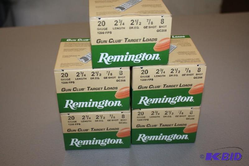 lot 508 image: Remington Gun Club Target Loads 20 gauge 2 3...