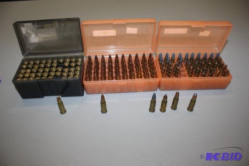 lot 523 image: Plastic Ammo Case Lot of (3) Including 256 W...