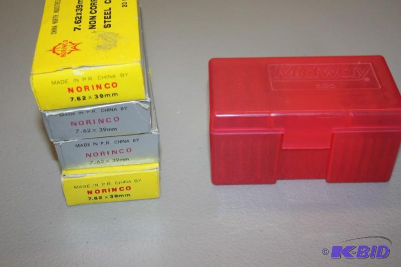 lot 533 image: Box Lot of (5) Including 7.62 x 39mm, App. 9...