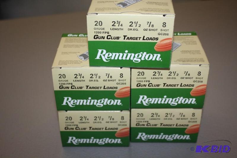 lot 543 image: Remington Gun Club Target Loads 20 gauge 2 3...