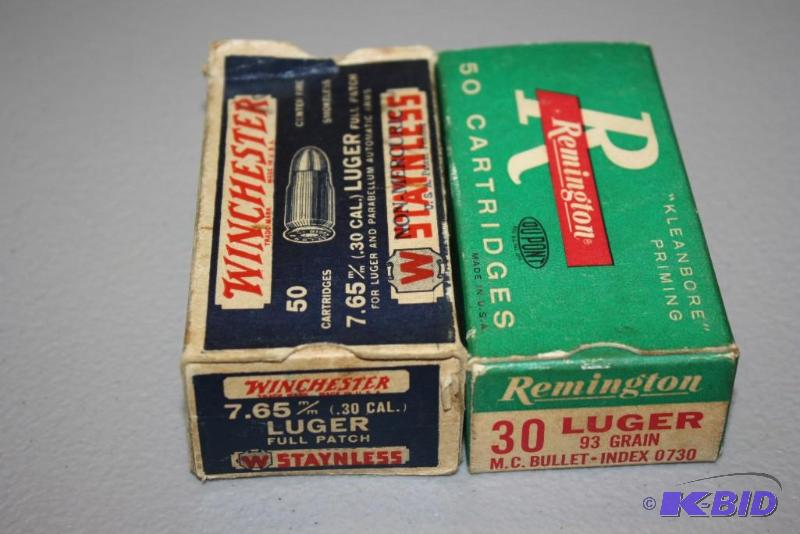 lot 547 image: Miscellaneous 30 Luger ammo app. 80 ct....
