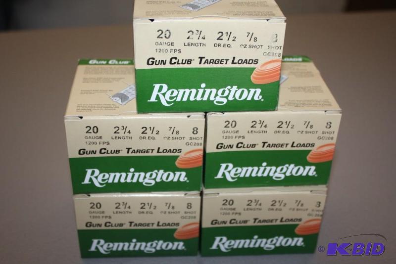 lot 549 image: Remington Gun Club Target Loads 20 gauge 2 3...