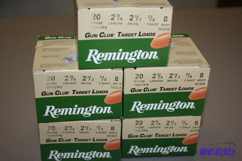 lot 550 image: Remington Gun Club Target Loads 20 gauge 2 3...