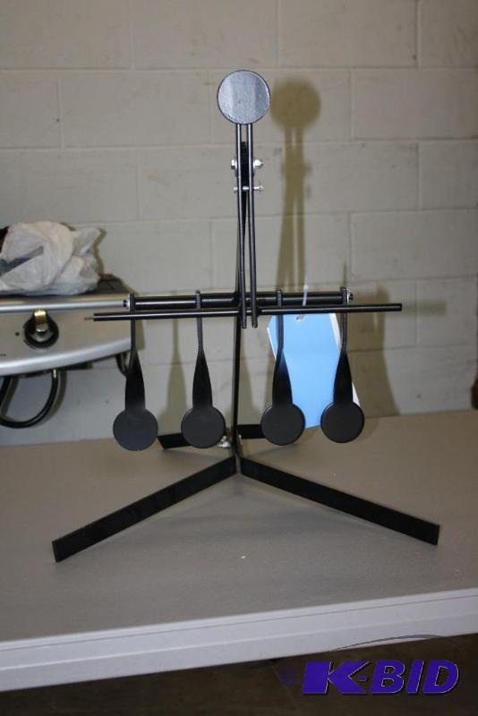 lot 575 image: Shooting target 4 metal swinging targets wit...