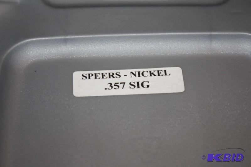 lot 589 image: Bin of Spears .357 Sig Nickel casings app. 1...