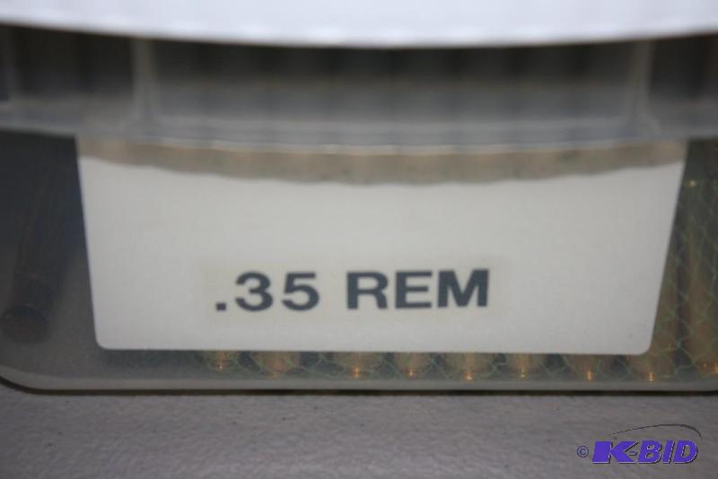 lot 596 image: Bin lot of .35 Remington casings app. 600 ct...