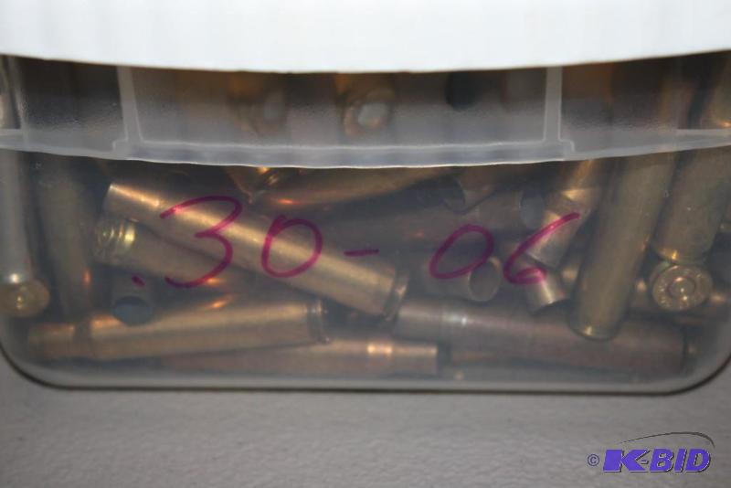 lot 607 image: Bin of 30-06 casings app. 275 ct....
