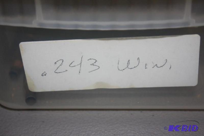 lot 614 image: Bin of 243 Winchester caings app. 80 ct....