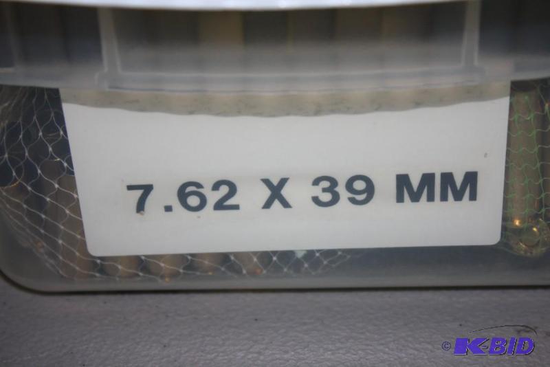 lot 621 image: Bin of 7.62x39mm casings app. 500 ct....