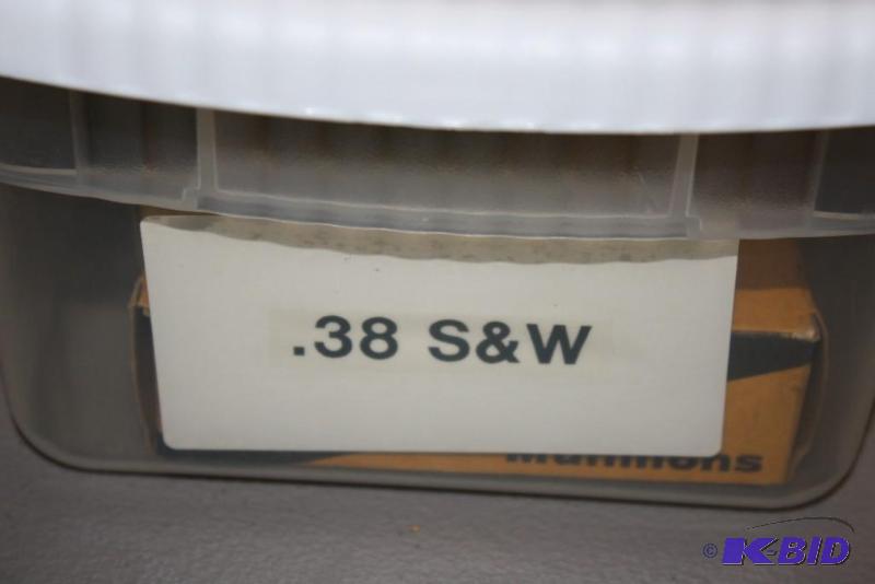 lot 623 image: Bin of .38 S&ampW casings app. 200 ct....