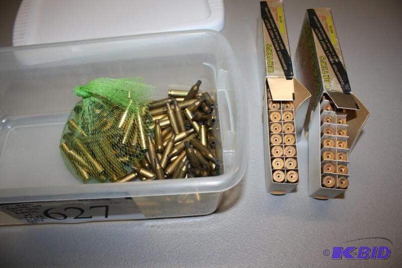 lot 627 image: Bin lot including .17 Remington casings, app...