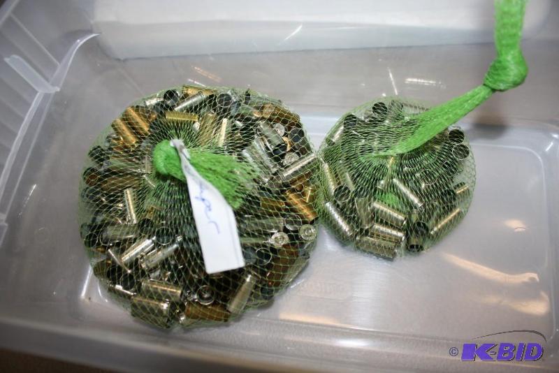 lot 632 image: Bin of .38 Super casings app. 125 ct....