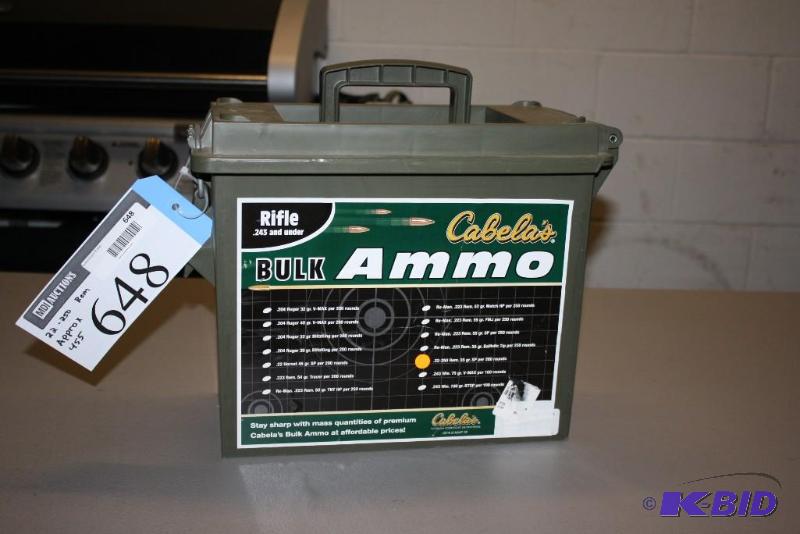 lot 648 image: HSM 22-250 Remington ammo app. 455 ct. incl...