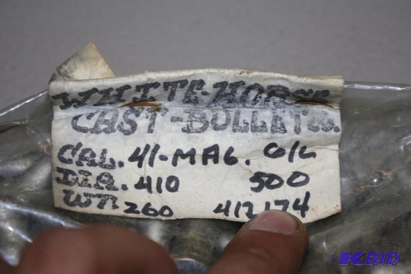 lot 677 image: Bag of White Horse Cast Bullet Company 41 Mag...