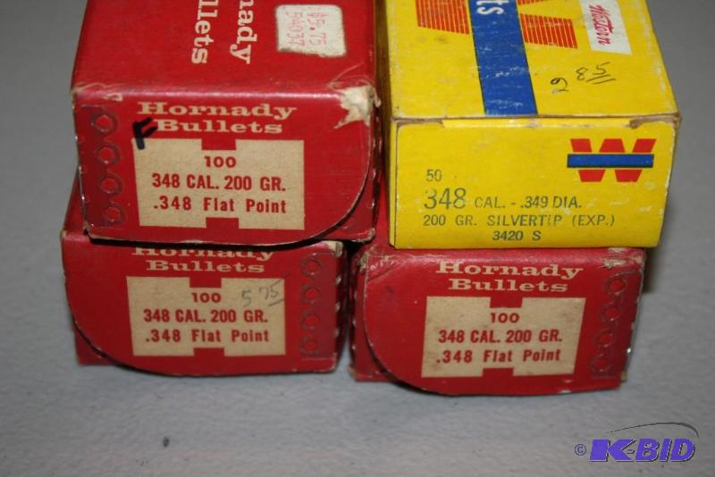 lot 678 image: Box Lot of (4) 348 Cal bullets app. 350 ct....