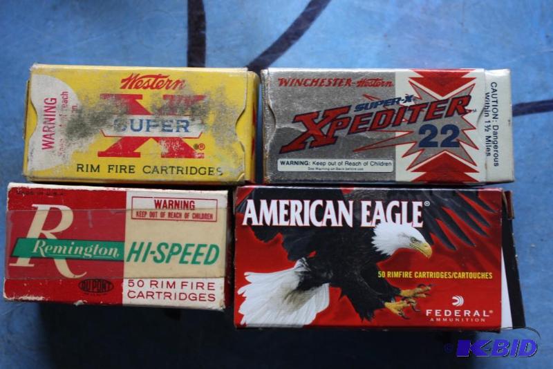 lot 68 image: Miscellaneous .22 ammo app. 90 ct....