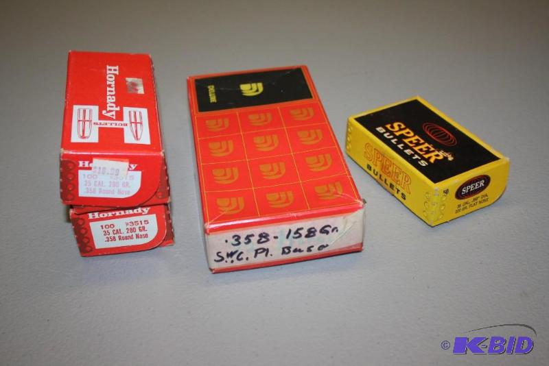 lot 680 image: Box Lot of (4) including .358 35 Cal 200 gra...