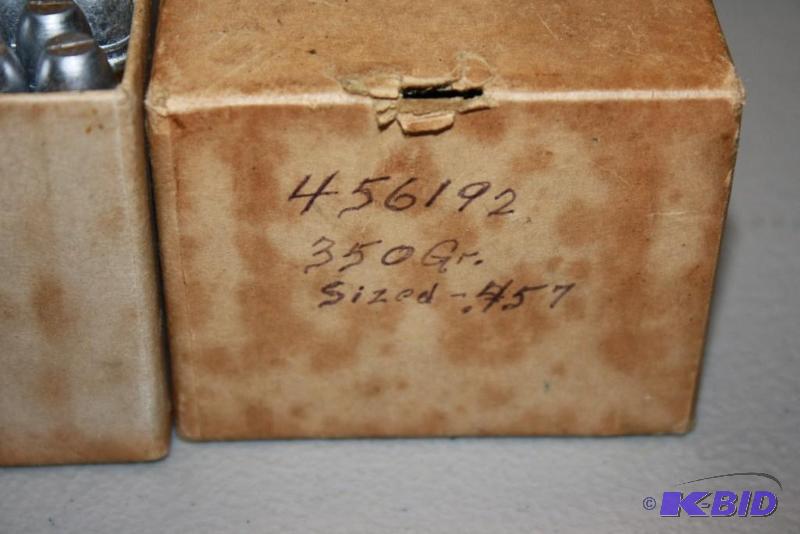 lot 710 image: Box lot of (2) .457 sized 350 grain bullets ...