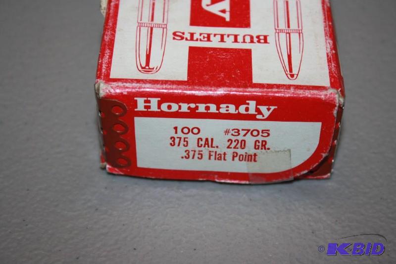 lot 713 image: Box of 375 Cal 375 flatpoint 220 Grain bullet...