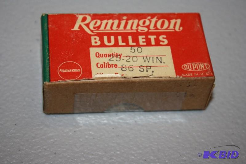 lot 714 image: Box of 25-20 Winchester 86 Sp bullets app. 5...