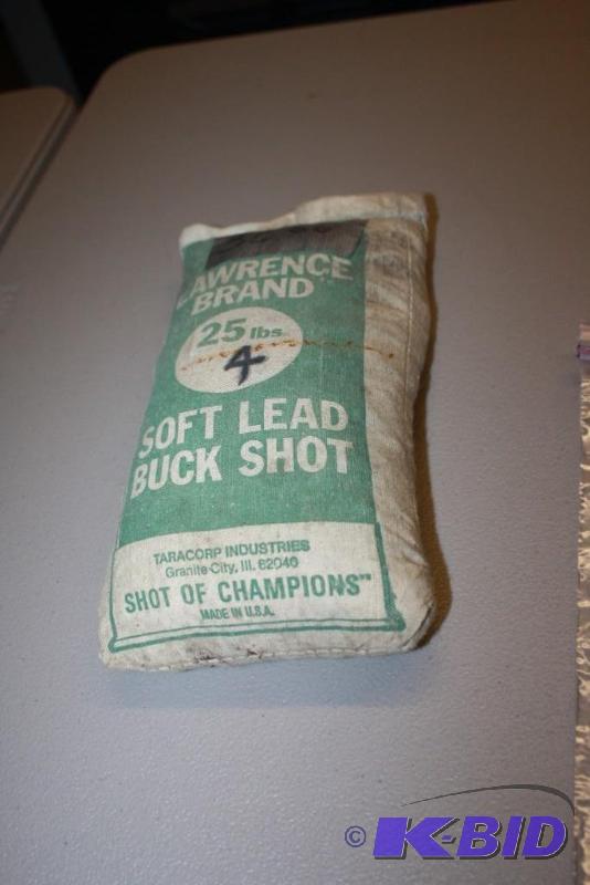 lot 715 image: Bag of Lawrence Brand Soft Lead Buck Shot 25...