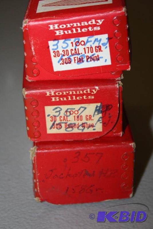 lot 719 image: Box Lot of (3) .357 FMJ 158 Grain bullets ap...