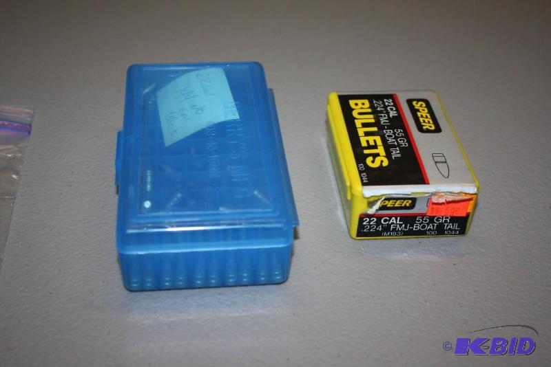 lot 721 image: Box Lot of (2) 22 Caliber bullets app. 200 c...