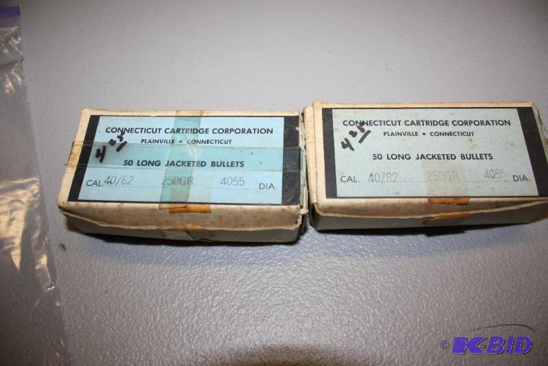 lot 726 image: Box Lot of (2) 40-82 Cal 250 Grain Bullets a...