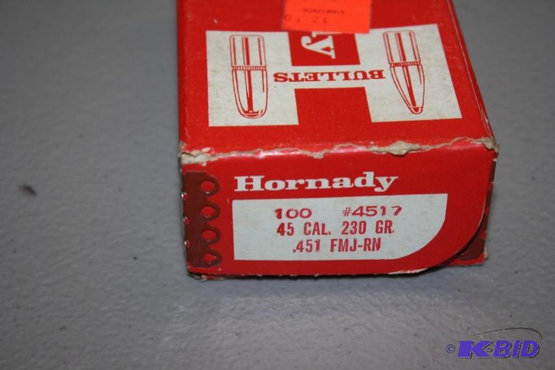 lot 728 image: Box of 45 Cal .451 FMJ-RN 230 Grain bullets ...