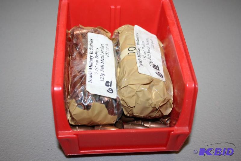 lot 732 image: Container of 7.62 mm 123 grain FMJ bullets a...