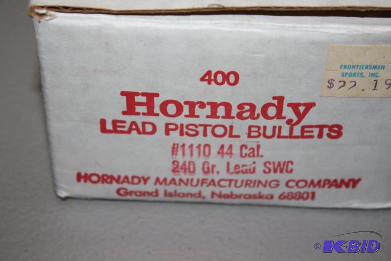 lot 733 image: Hornady 44 Cal 240 Grain SWC Lead bullets ap...