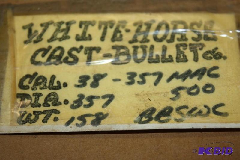 lot 737 image: Box of White Horse Cast Bullet Company 38 .35...