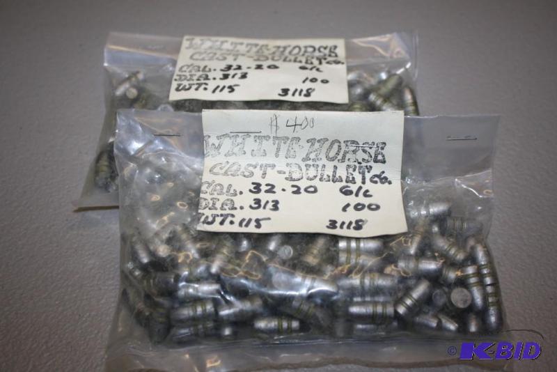 lot 748 image: Bag Lot of (3) 32-20 .313 DIA 115 Grain bulle...